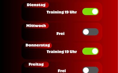 Wochenplan unserer 1. Mannschaft