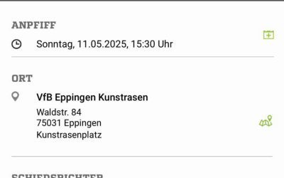 Das Spiel unserer 2. Mannschaft wurde seitens der Gäste abgesagt